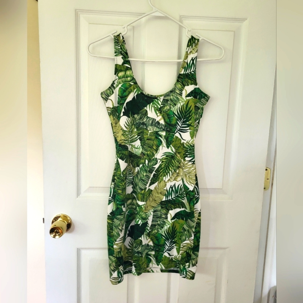 Bodycon Tropical Tank Dress